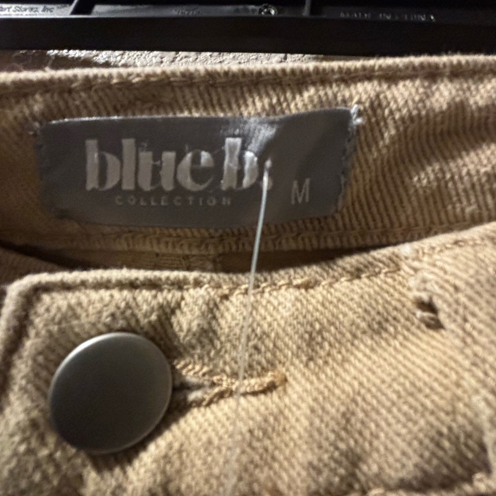 Bluebell Collection Tan Jean Shorts Distressed High-Waisted - Picture 4 of 11